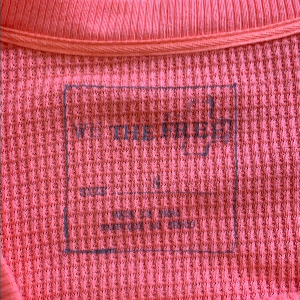 Free People Bright Orange Long Sleeve Shirt - Picture 4 of 9